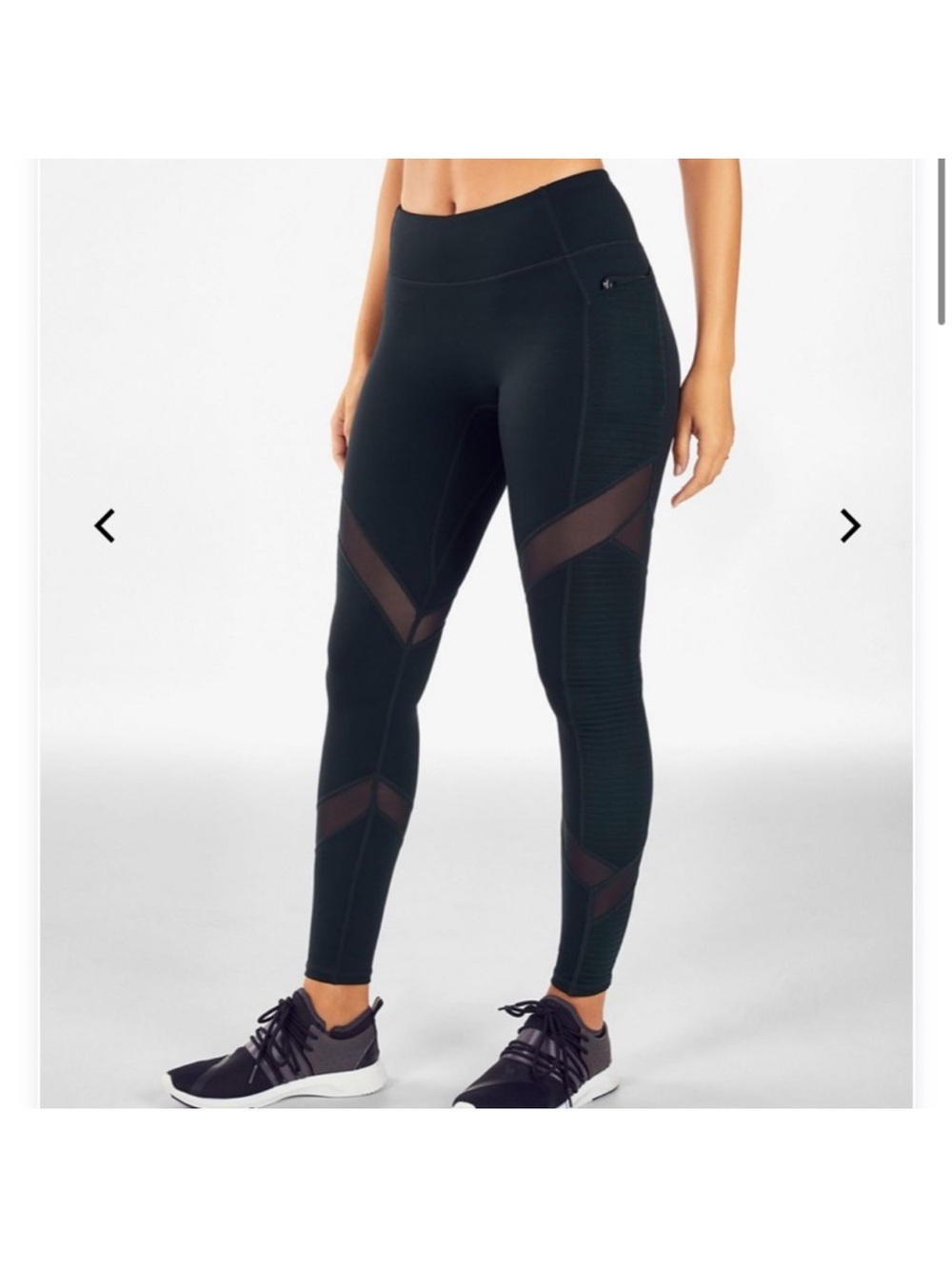 Under Armour Black Mesh-Panel High-Rise Leggings